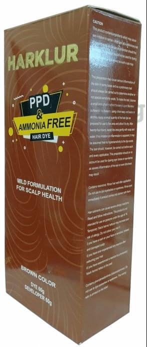 Harklur PPD Ammonia Free Hair Colour, Brown Colour