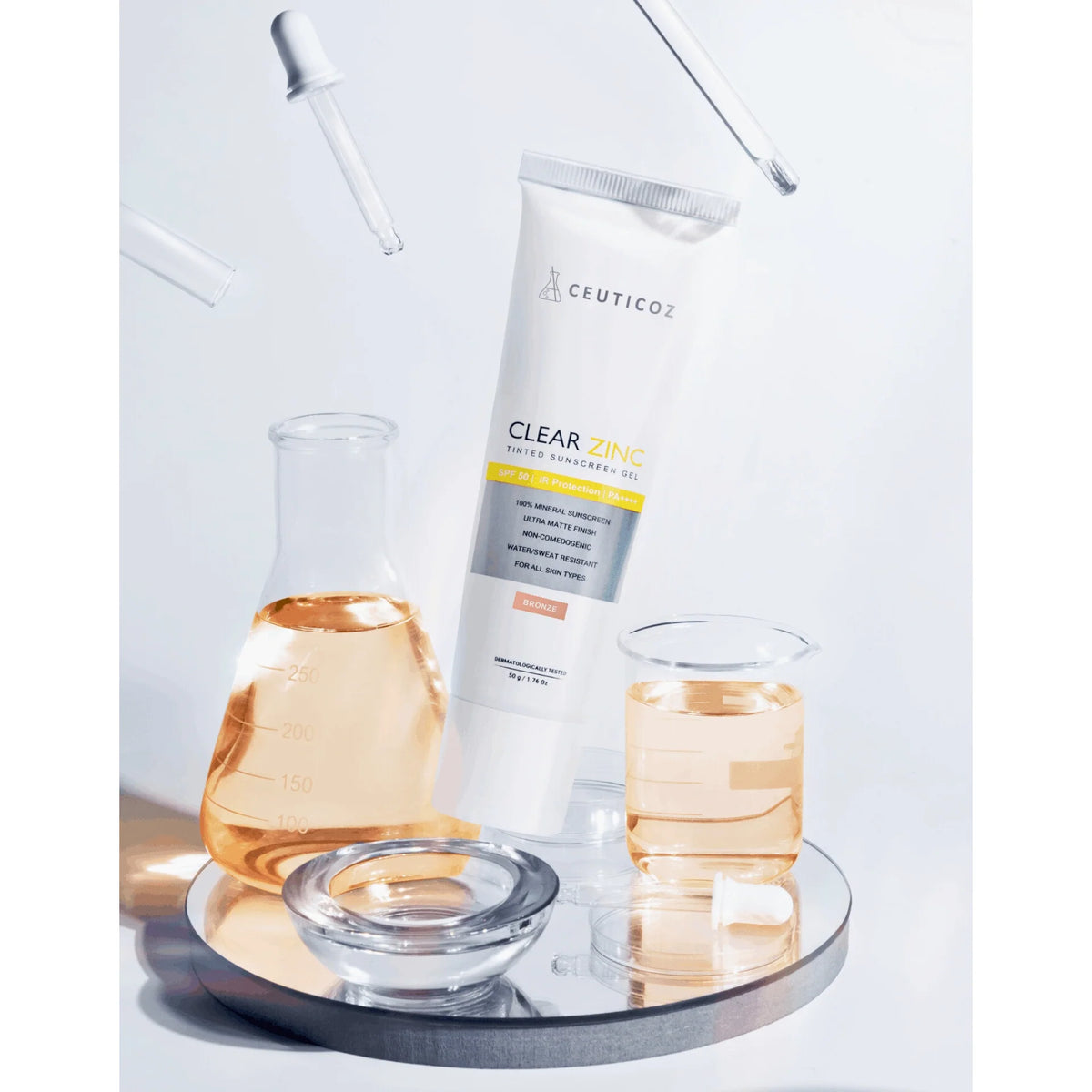 Clear Zinc Tinted Sunscreen Gel 50g - Bronze