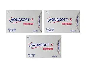 AQUASOFT S SYNDET BAR SKIN FRIENDLY SOAP (PACK OF 3 * 75GM)