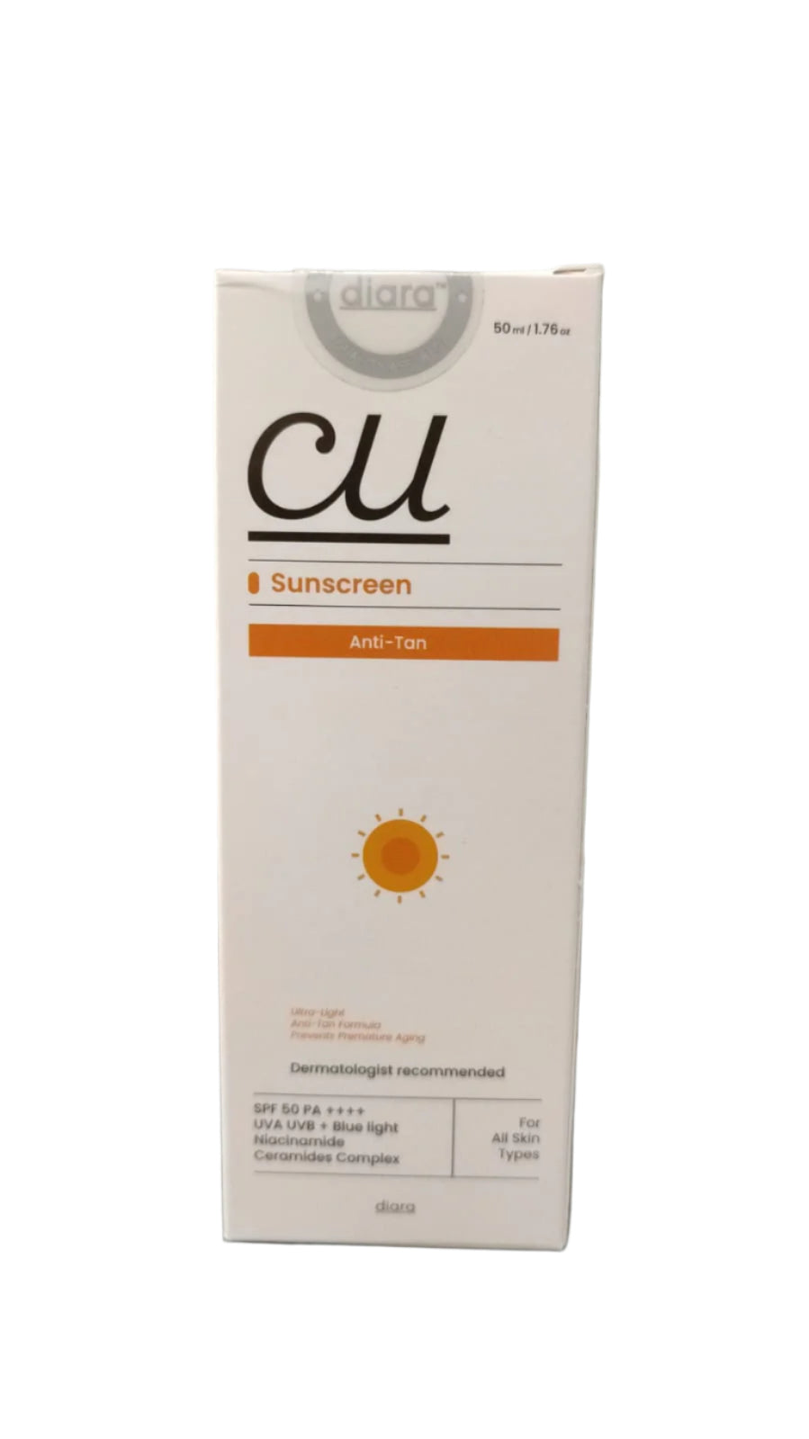 Diara CU Aqua Anti-Tan Ultra-Light Sunscreen SPF 50 PA++++