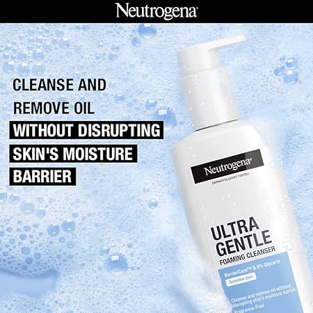 Neutrogena Ultra Gentle Foaming Face Cleanser for Sensitive Skin ...