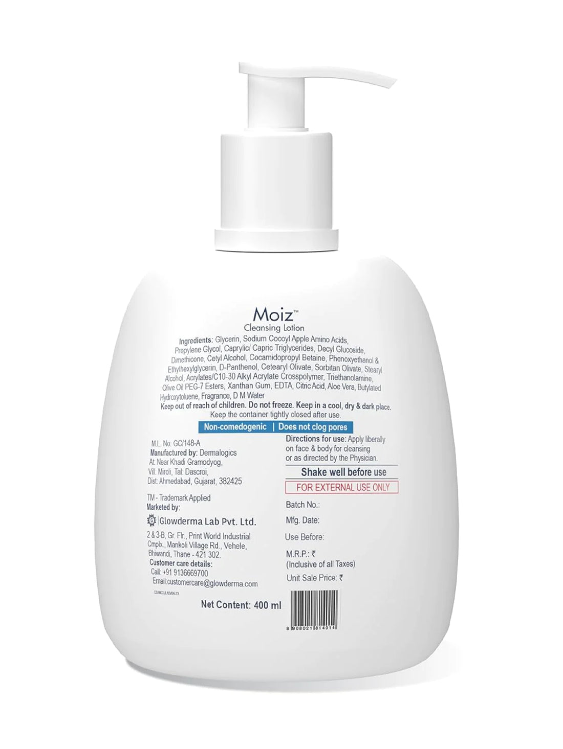 Moiz Cleansing Lotion | 400ml