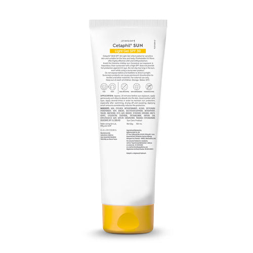 Cetaphil Sun Spf 30 Light Gel For Sensitive Skin | Oily Skin | 100ml