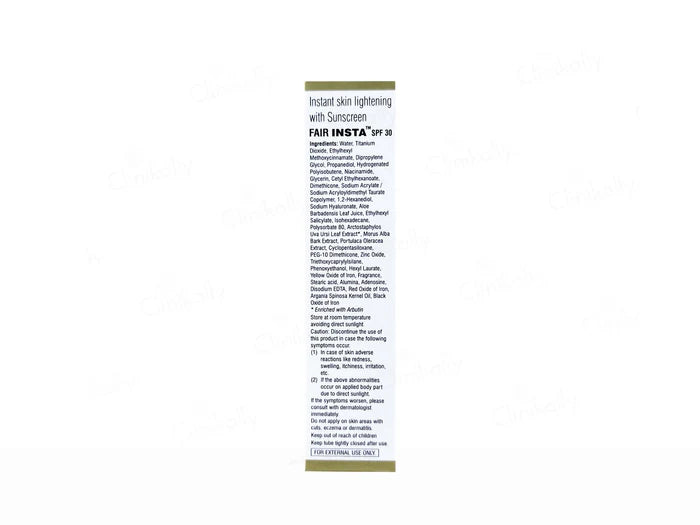 Fair Insta Spf 30 Instant Skin Lightening With Sunscreen | 20gm