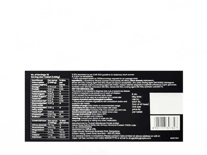 Lumacip Glo Skin Nutraceutical Tablet For Men And Women 15's tablet