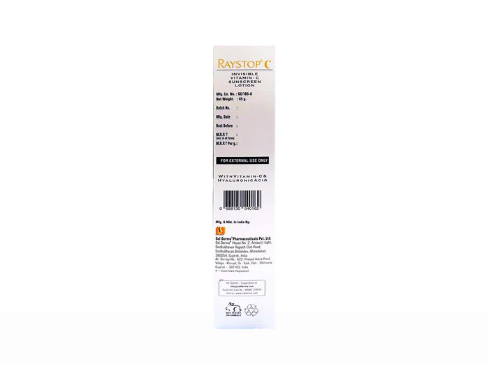 Raystop C Invisible Vitamin-C Sunscreen SPF 50 PA+++