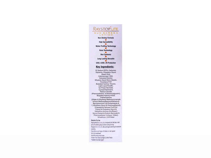 Raystop Lite Sunscreen Lotion SPF 30 PA+++