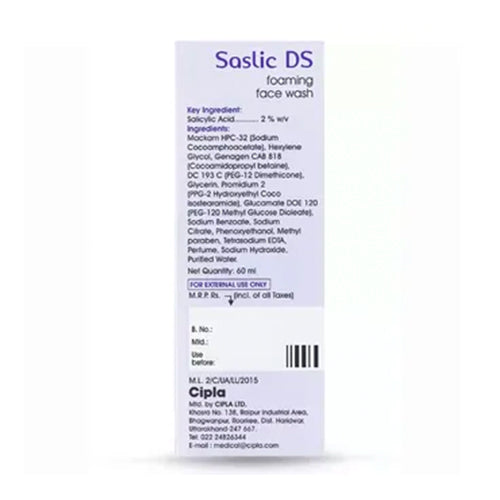 Saslic Ds Foaming Face Wash | 60ml