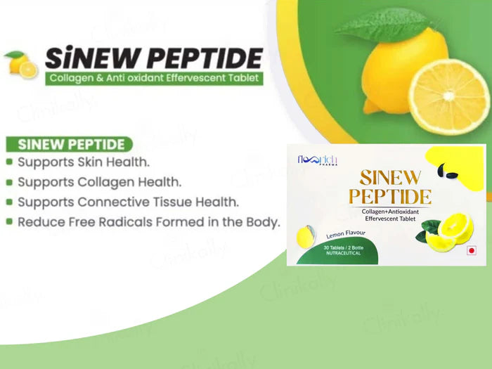 Sinew Peptide Collagen + Antioxidant Effervescent Tablet - Lemon Flavour