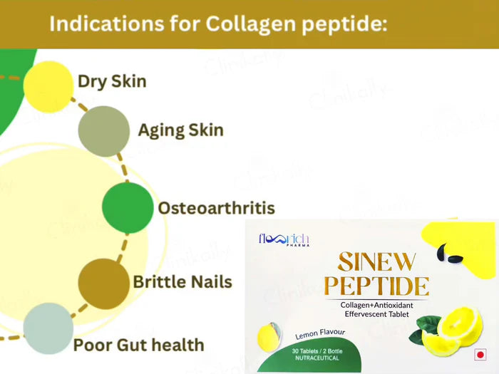 Sinew Peptide Collagen + Antioxidant Effervescent Tablet - Lemon Flavour