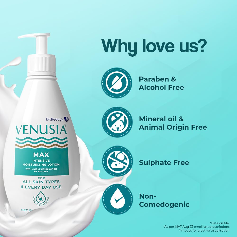 ingredients of Venusia Max Intensive Moisturizing Lotion