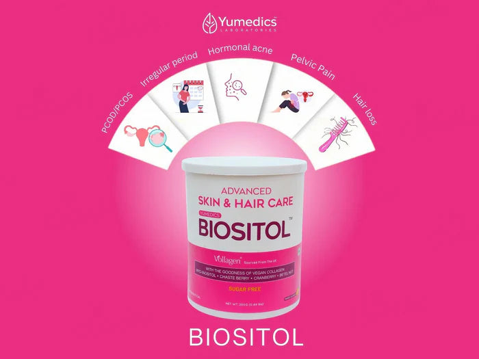Yumedics Biositol Advanced Skin & Hair Care Vegan Collagen Powder - Mango Flavour