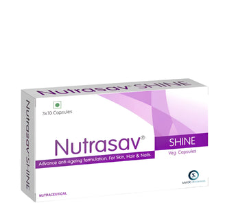 Nutrasav SHINE  Unique Anti Oxidant Formula for Skin, Hair, Nails & Advance Care