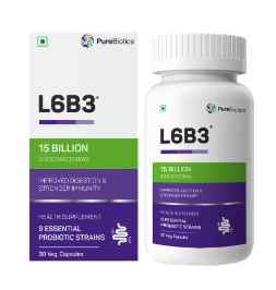 L6B3 Probiotic 15 Billion CFU | Veg Capsule for Gut Health & Digestion