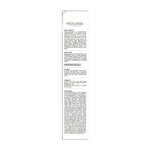 moduseb anti acne gel uses