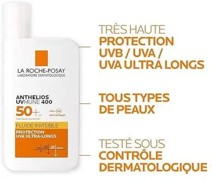 La Roche Posay Sunscreen - SPF 50 PA++++ Anthelios XL Ultra-Light Fluid SPF50+ Protection for Combination Skin 50ml  (50 ml)